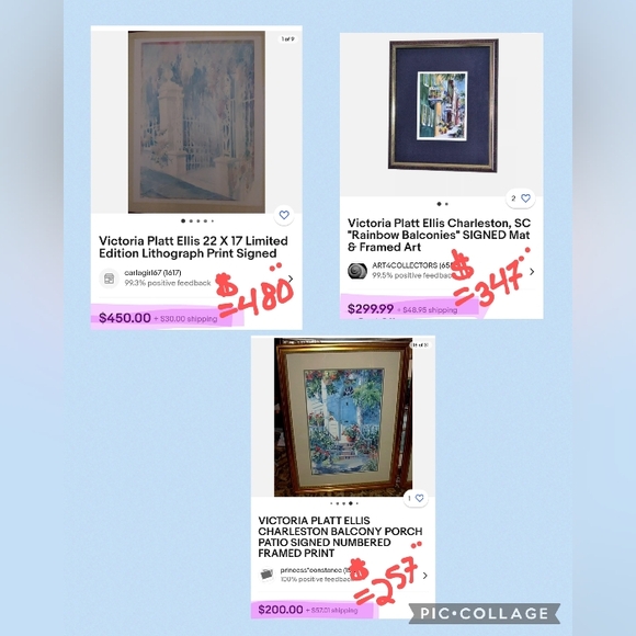 Vintage Victoria Platt Ellis - "Azalea Park" - Artist Signed, Ltd.Edition - Picture 8 of 10